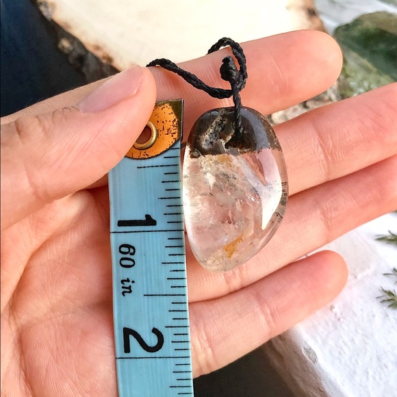 Lodolite/Garden Quartz Pendant Necklace/Choker - Picture 2 of 5